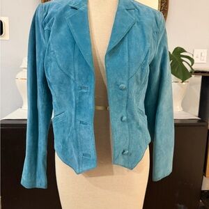 Teal Suede Women's Jacket